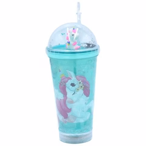 Vaso Calipso Con Luz Multicolor Diseño Unicornio