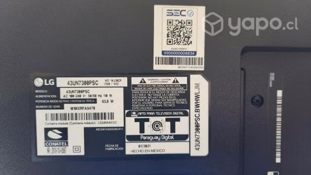 Smart Tv LG pantalla rota