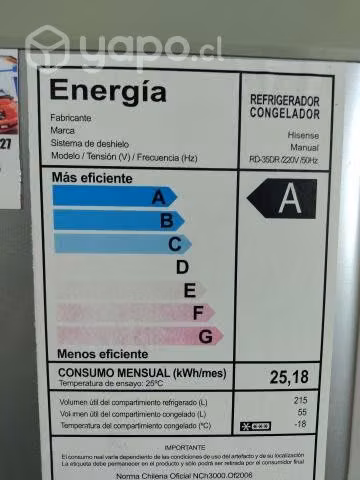 Refrigerador hisense - viña del mar