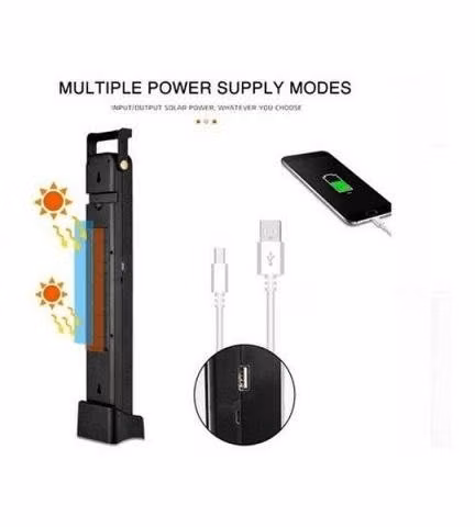 Lampara Solar Foco Luz Emergencia Recargable 48 Le