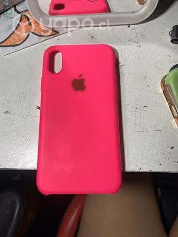 Carcasa rosada de iPhone X
