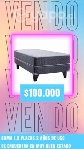 Cama 1,5 plazas