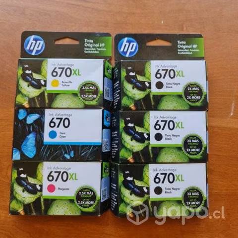 Cartuchos de tinta Hp XL sellados