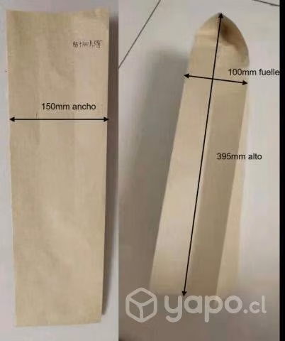 Bolsas de papel con polietileno termo selladas