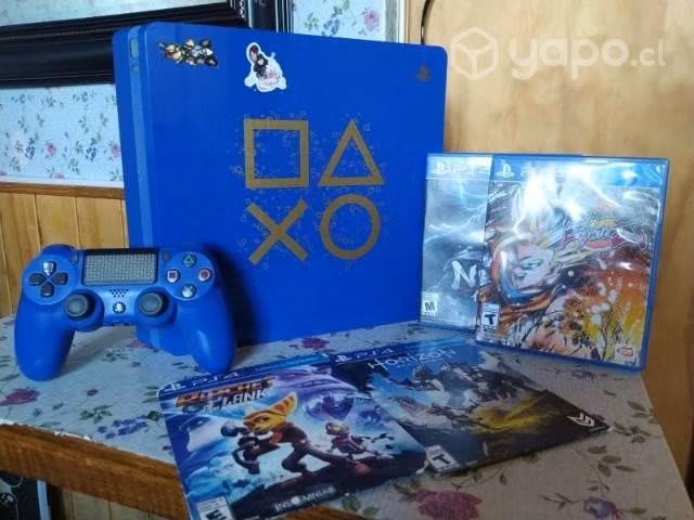 Playstation 4 slim edición limitada azul