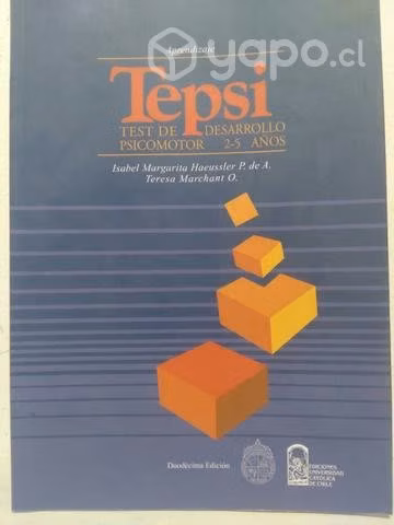 Tepsi test de desarrollo psicomotor de 2-5 Años