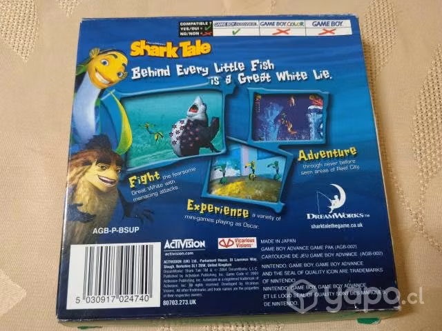 J79: juego gba con caja: shark tale