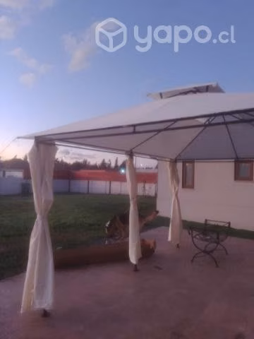 Pérgola con cortinas 4x3mts