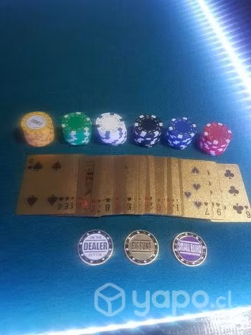 Mesa de poker 8 jugadores + accesorios