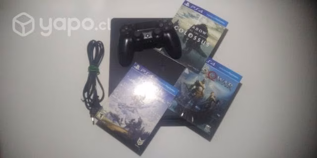 PS4 slim 500GB + 3 juegos fisicos CD