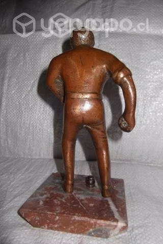 Antigua Figura Jugador De Rayuela, Bronce