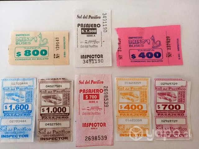 Lote 14 - 150 boletos de microbuses