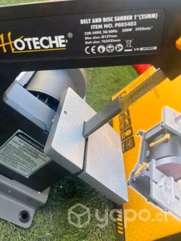 Lijadora de banda y disco hoteche 300w