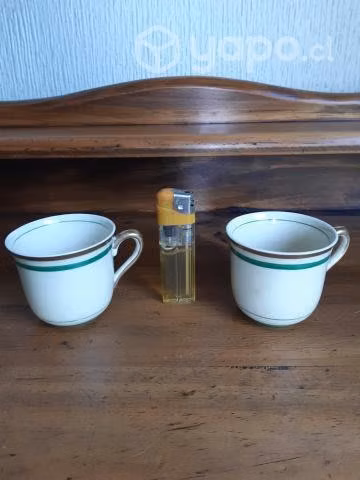 Tacitas inglesas de café sin plato