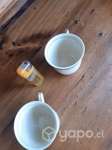Tacitas inglesas de café sin plato