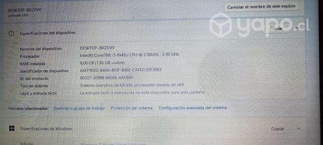 Computador dell latitude 3310 - Imagen 5
