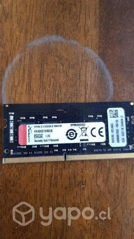 Memoria Ram Notebook 8gb 2666mhz no conversable