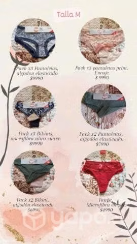 Cuadros/calzones/pantaletas 10%