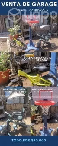 Pack Triciclo, arco basquetball y bicicleta niño