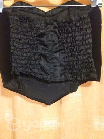 Hermoso Top Terciopelo Negro M, elasticado espalda