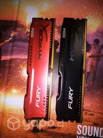 2 Memorias Ram 8Gb 8×8 hyperx Fury