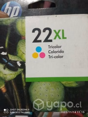 Tinta hp 22 color original de alta