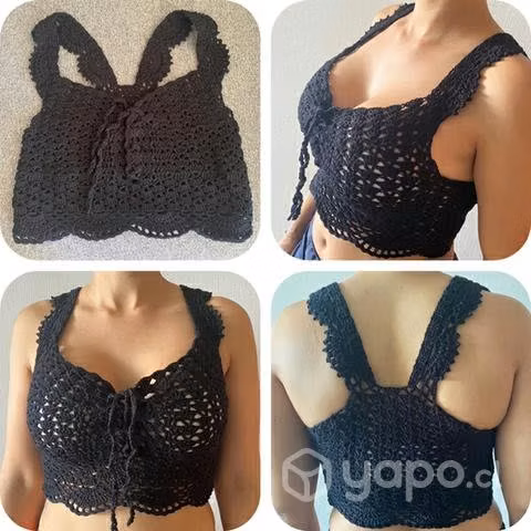 Croptop - peto - tejidos a crochet - Imagen 2