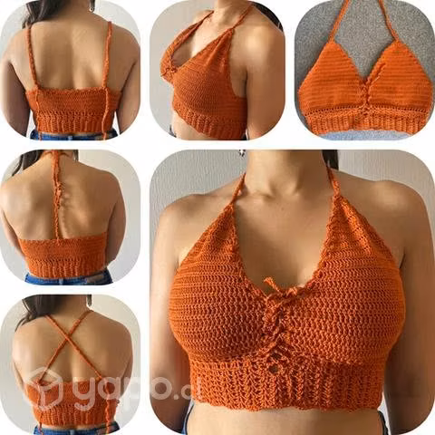 Croptop - peto - tejidos a crochet