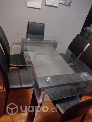 Comedor mesa doble de vidrio - Imagen 4