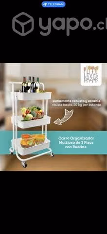 Carrito organizador de tres niveles
