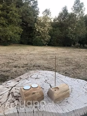 Porta Velas de Té e Incienso, en Madera de Luma - Imagen 5