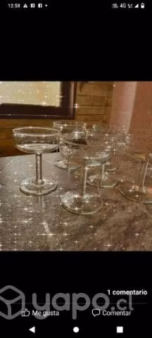 6 copas Yungay champagne