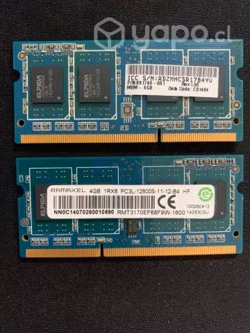 Ramaxel 4gb RAM Memory DDR 1600 Pc3-12800
