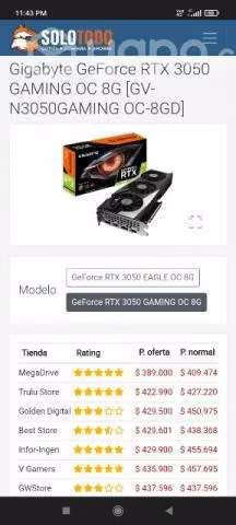 Gigabyte GeForce RTX 3050 GAMING OC 8GB - Imagen 2