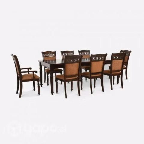 Juego de comedor CIC Le Blanc 6 sillas 2 sitiales