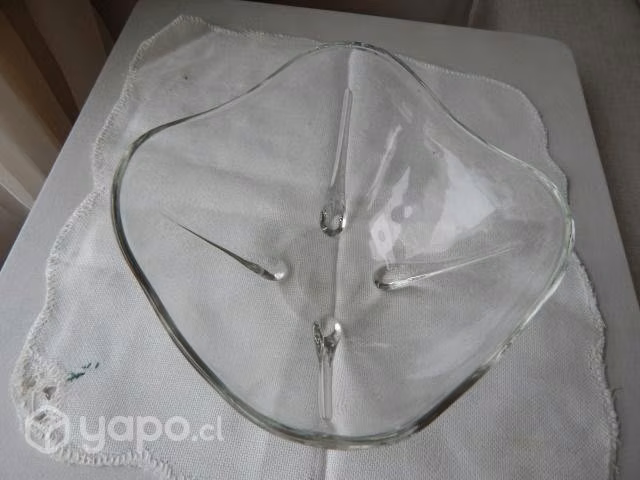 Galletero de cristal antiguo , diseño lagrimas