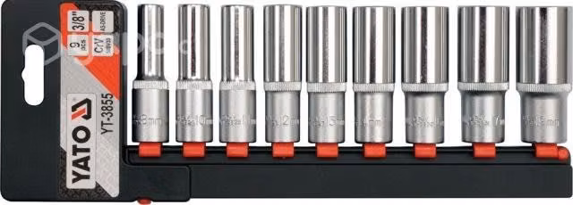 Set de dados largo 3/8 9pcs yt-3855 - yato