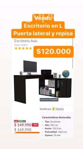 Escritorio en L