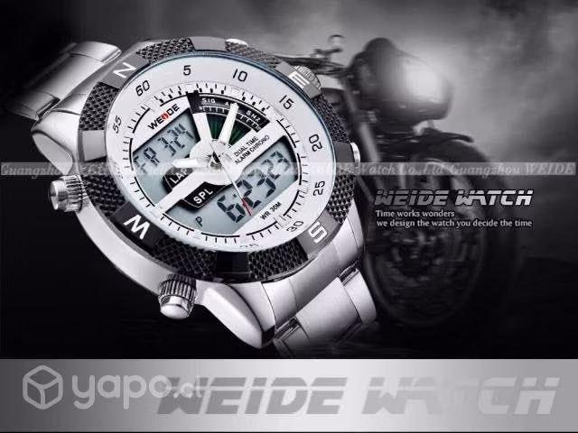 Reloj WEIDE deportivo Blanco Digital y Led 3 bar