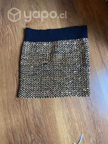 Falda de fiesta dorada talla XS a S elasticada