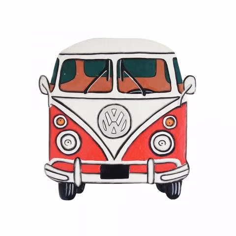 DECO MURAL VAN VINTAGE ROJO 40 x 40 cm