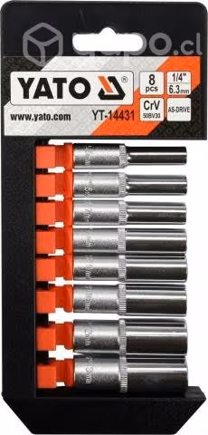 Juego dados largo 1/4 8pcs. yt-14431 - yato