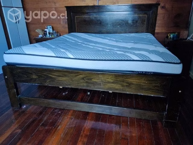 Cama king más colchón rosen nuevo y veladores