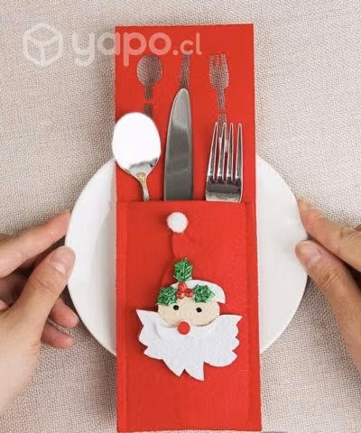 Porta Cubiertos , Funda Adorno Navidad Navideños