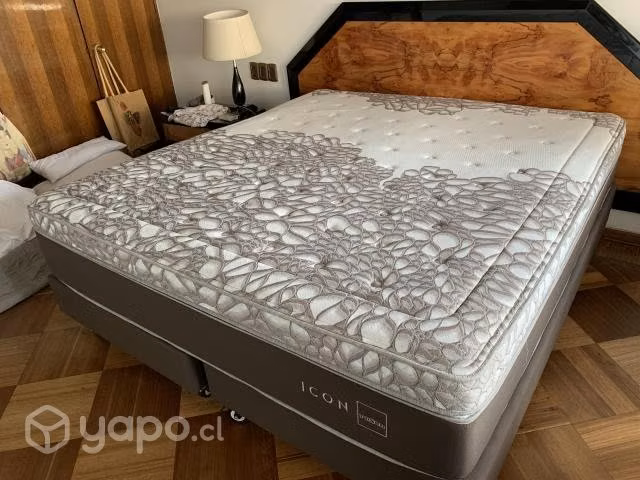 Cama Europea Icon King Rosen, con 2 bases y colchó