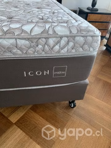 Cama Europea Icon King Rosen, con 2 bases y colchó