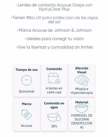 Lentes de contacto ACUVUE, Oasys - Imagen 3