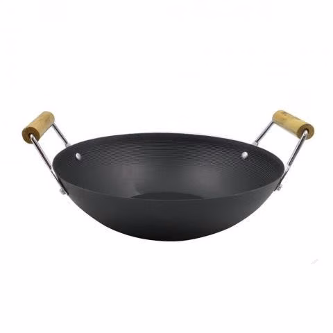 Sartén Acero Con Mango Madera 34 CM
