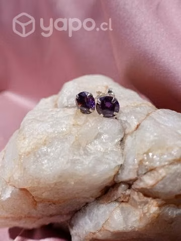 Aros circon morado 8mm