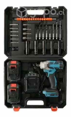 Llave Impacto Inalambrico 2 Baterias Brocas Desato